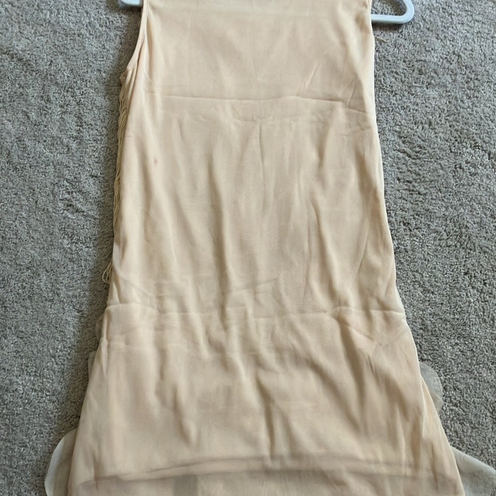 Gatsby Flapper Dress Small Cream Off White fringe - Picture 4 of 6